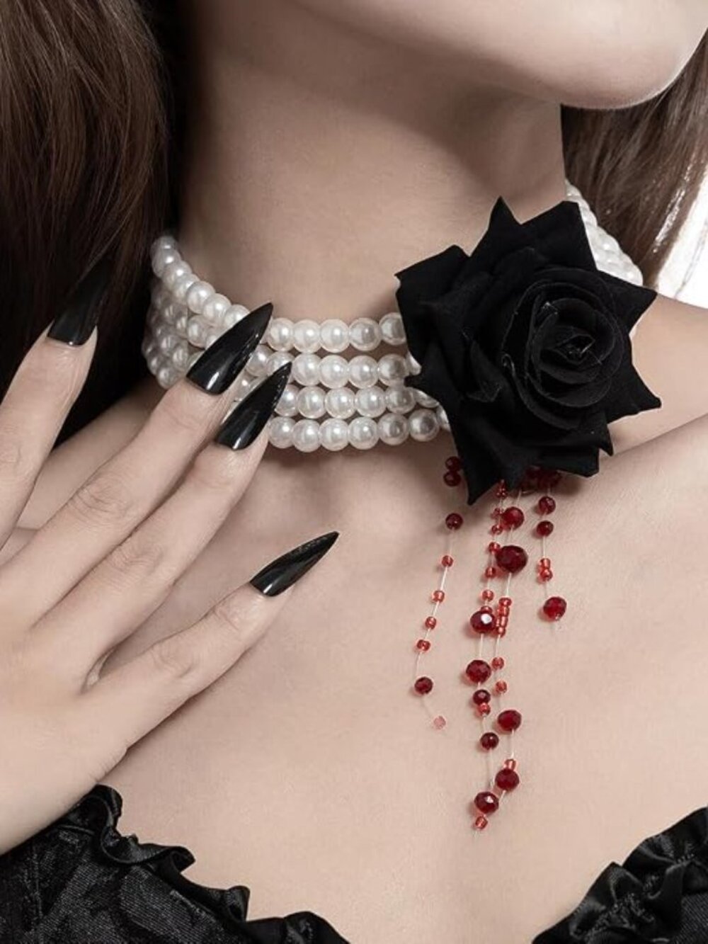 Blood Dripping Pearl Necklace